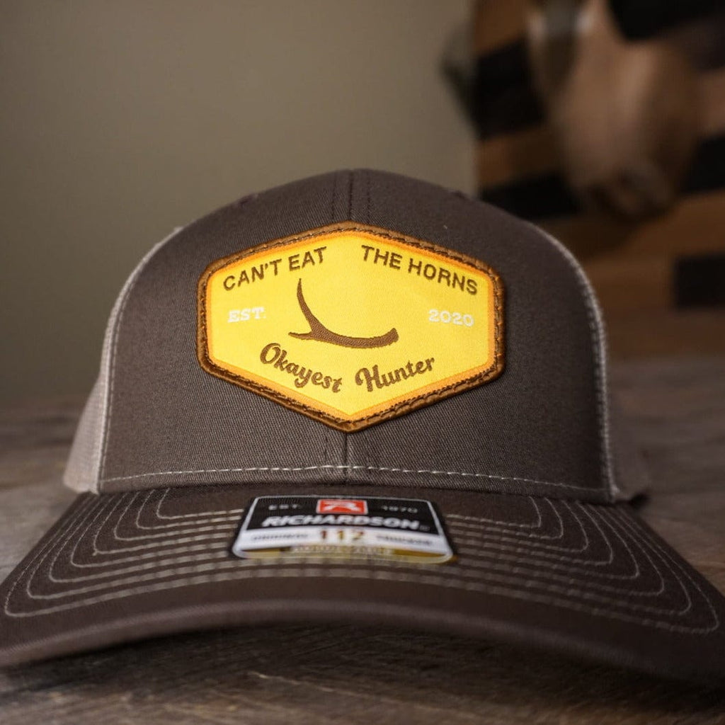 brown-khaki-cant-eat-the-horns-patch-hat