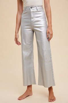 Metallic Wide Leg Pant