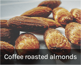 coffee roasted almonds