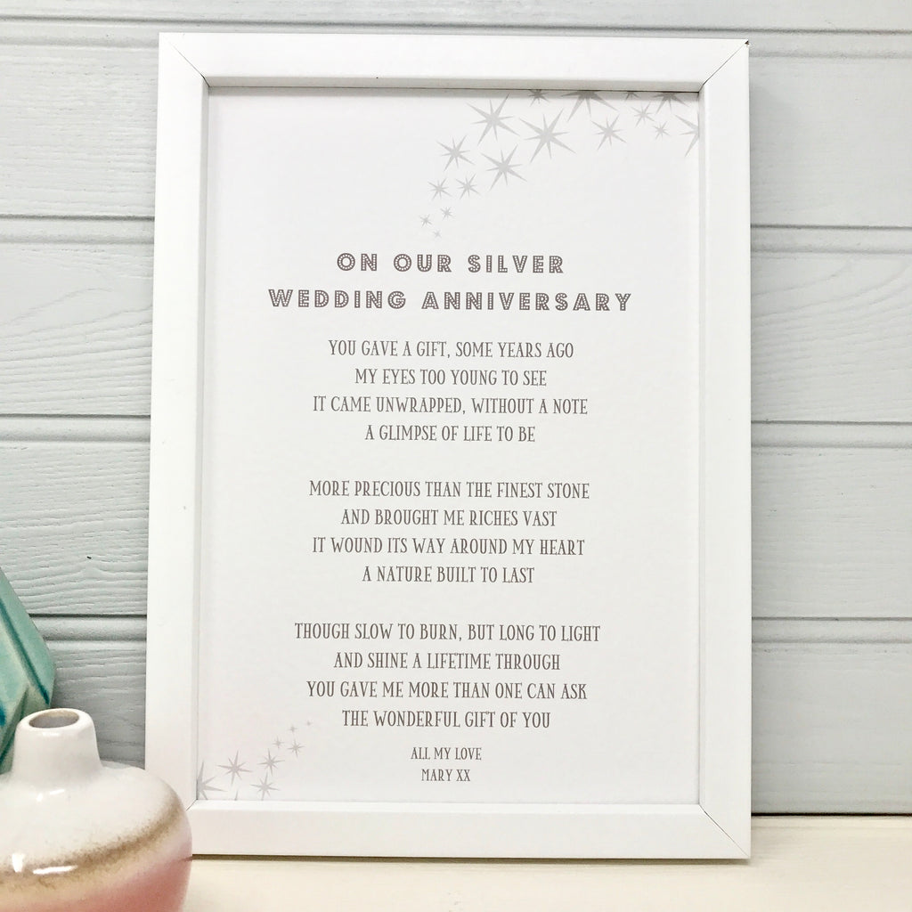 25th wedding anniversary verses for my husband