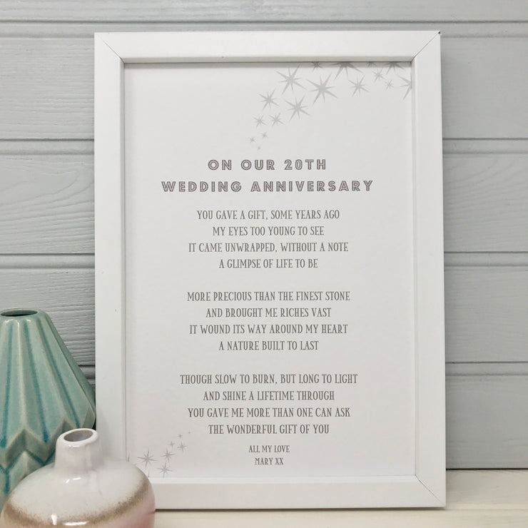 what to get husband for 20th wedding anniversary