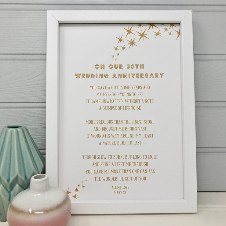 30 anniversary gift for husband