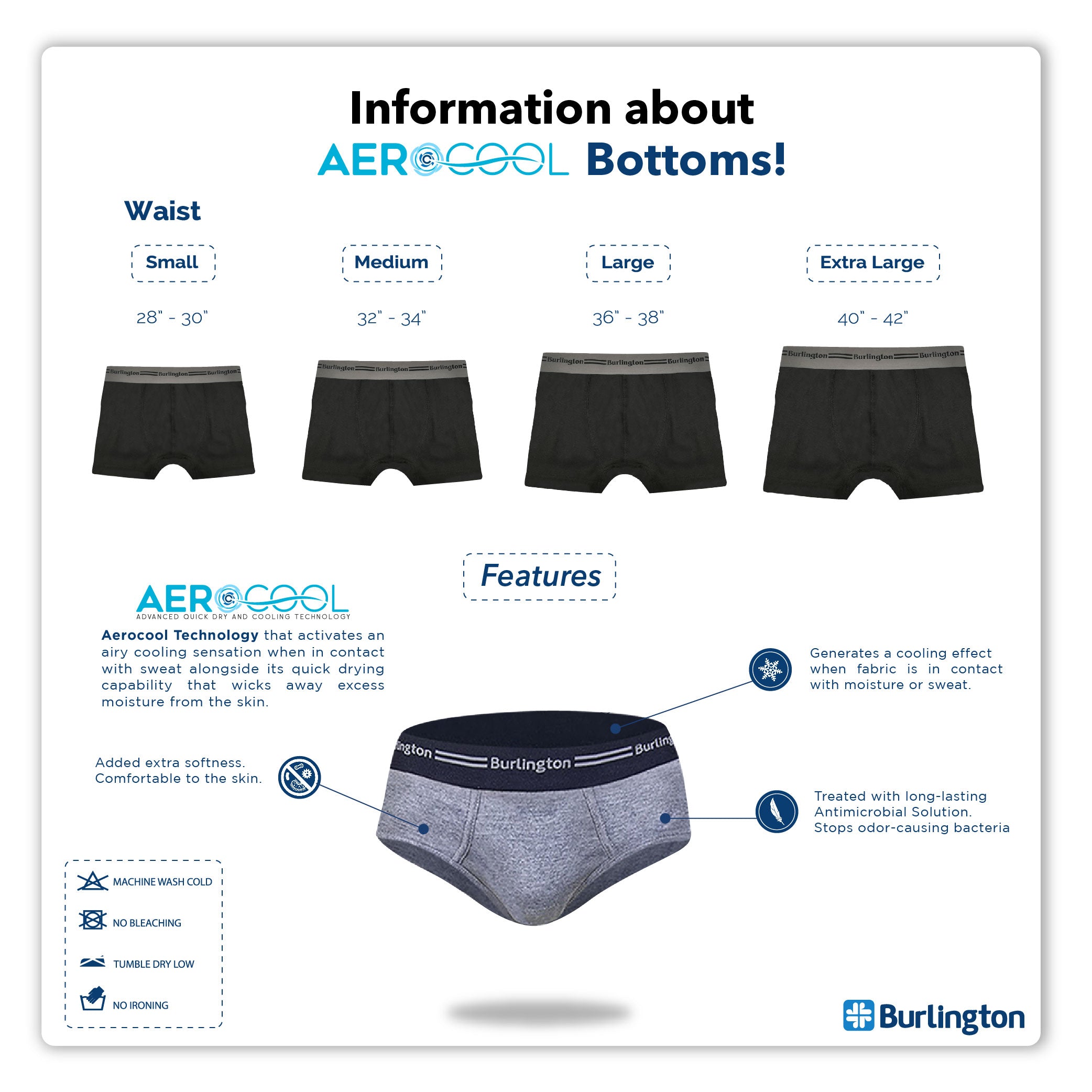Burlington Men's Boxer Brief Cotton-Rich Underwear 1 Piece OGTMBBC1 ...