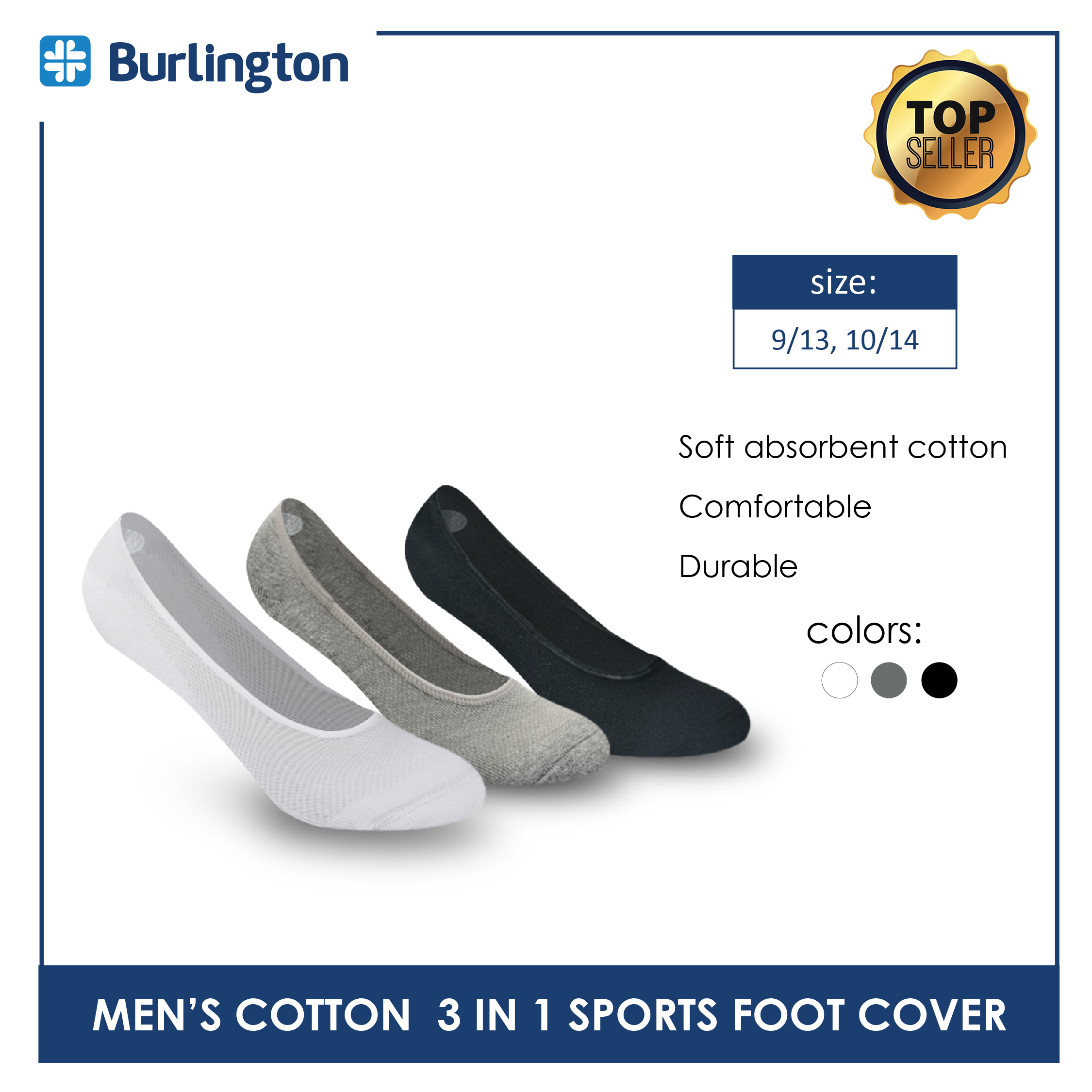 Burlington Men Socks Collection Burlingtonph   Bmfcsg29 14blk Whtgp3 01 