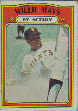 Willie Mays 1969 Topps Insert Baseball Card. –