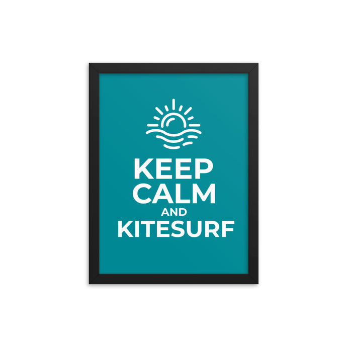 Keep Calm and Kitesurf - Framed poster