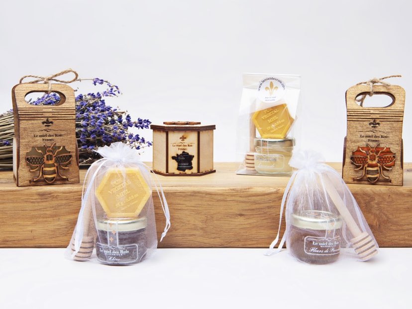 Coffret cadeau/ 1 pot de miel de 250g origine France – Le miel des