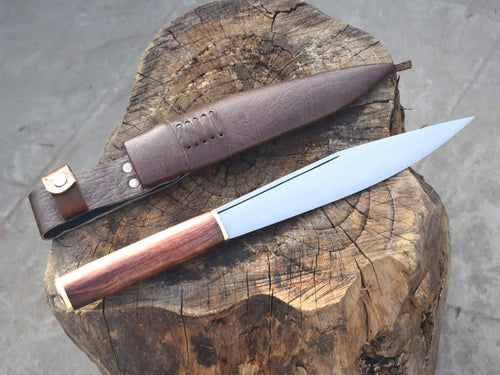 Handmade Bushcraft Set, Big Bowie Chopper knife (10 and 5 Inch