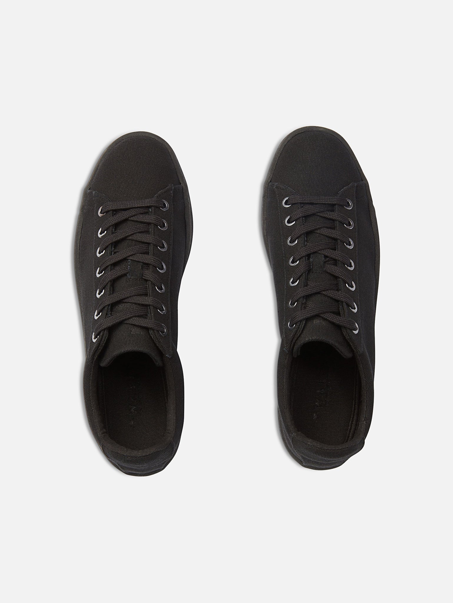 all black canvas shoes