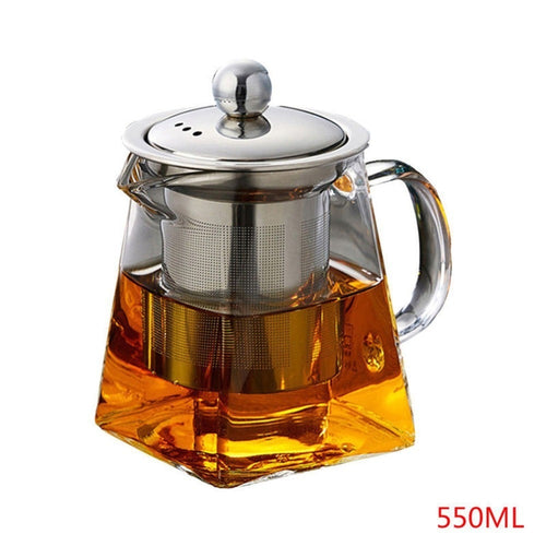 Teabloom + Stovetop & Microwave Safe Glass Teapot