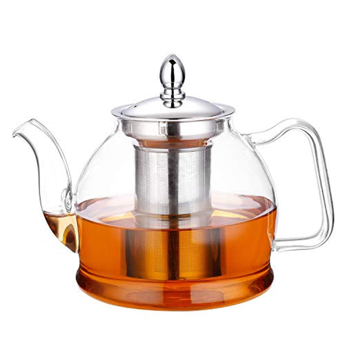 Glass Teapot Kettle with Infuser - Loose Leaf Tea Pot 32oz – Yum