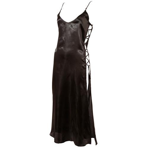 Cottelli Collection Long Negligee - Black.