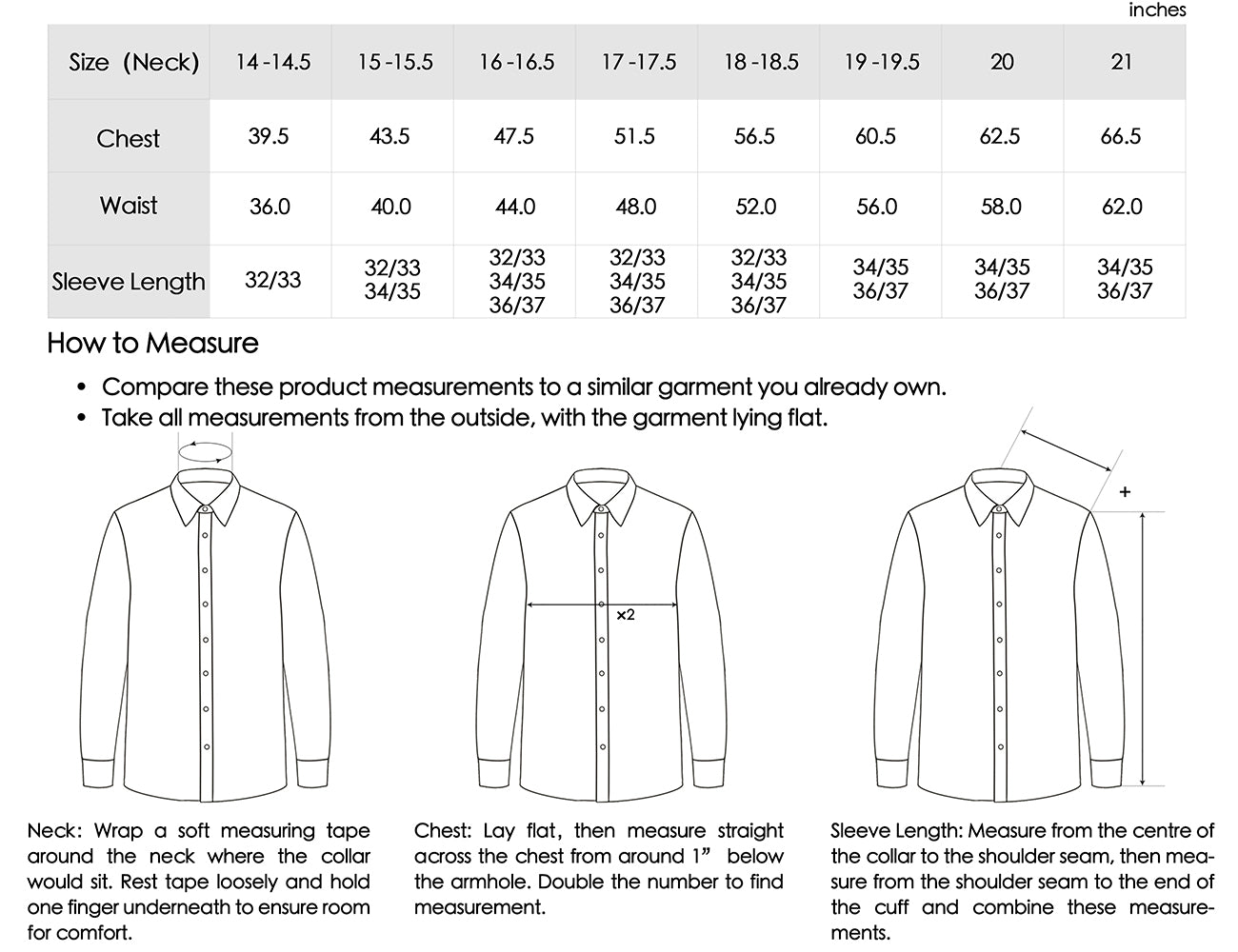 Fit Guide – NovaraFashion