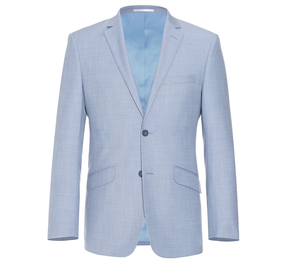203-9 Men's 2-Piece Slim Fit Notch Lapel Solid Suit – RenoirFashion