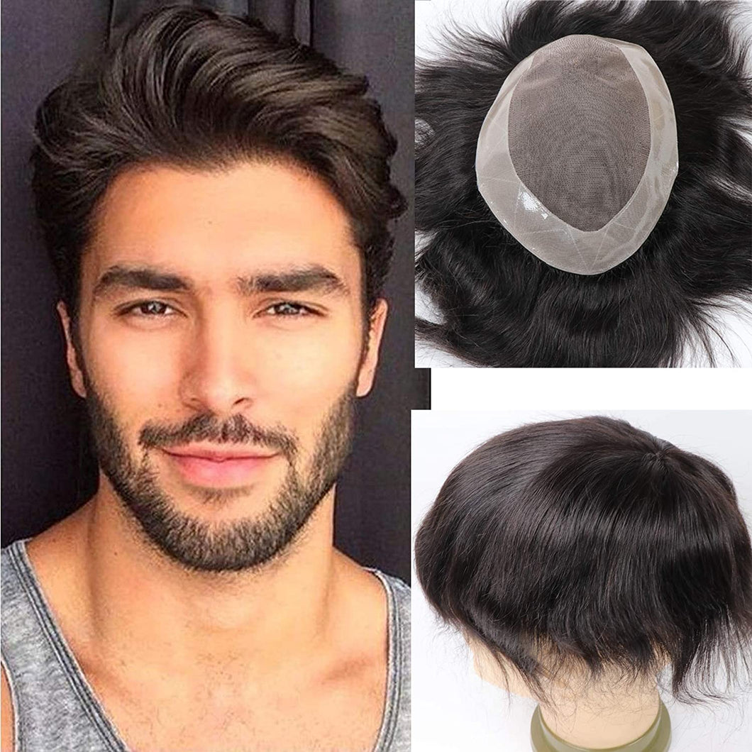 Gaberial 6x9 Suave Men's 6 Inches Human Hair Toupee – Bella Chic Hair &  Beauty