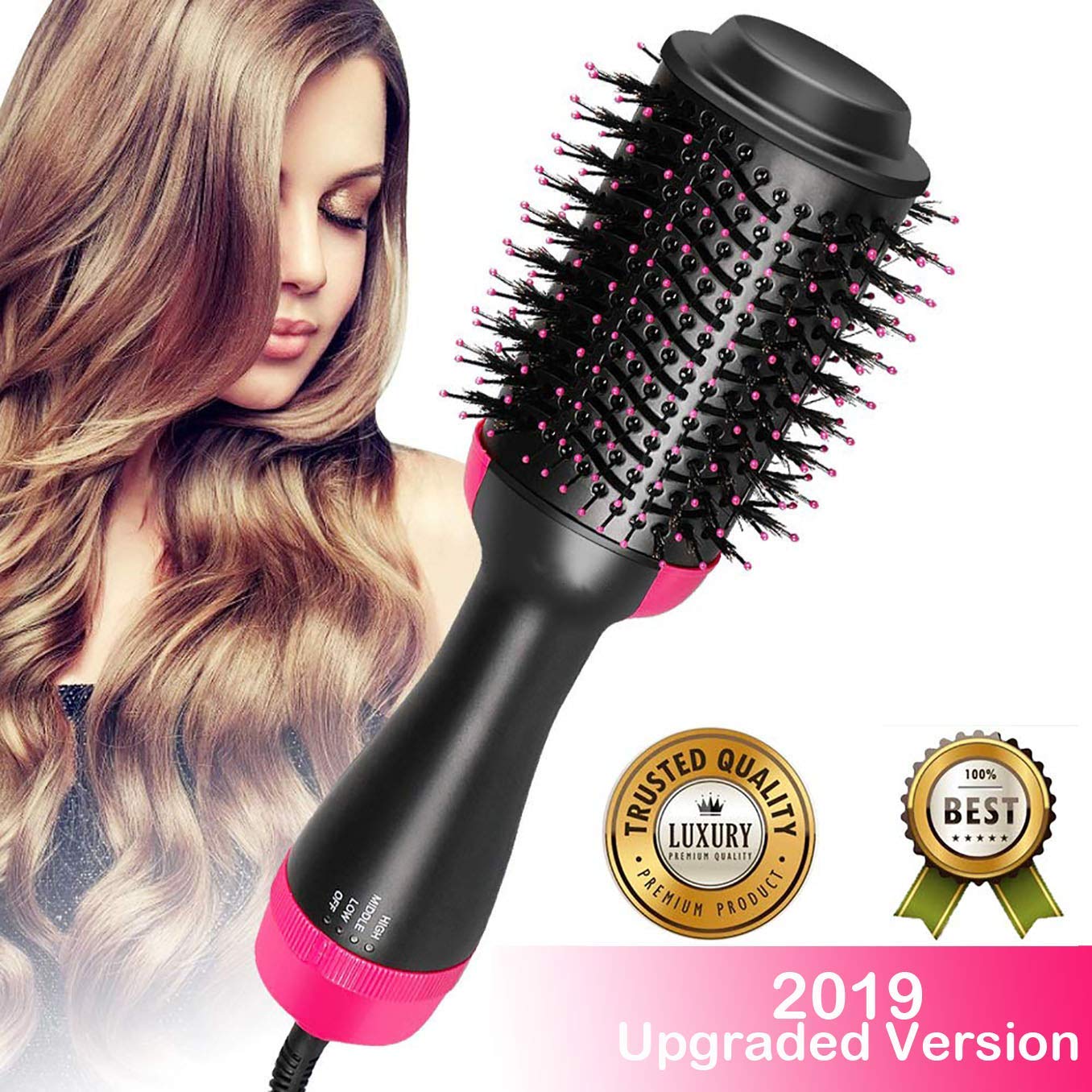 ZHONGHANG Hot Air Brush,One Step Hair Dryer & Volumizer Hair Dryer