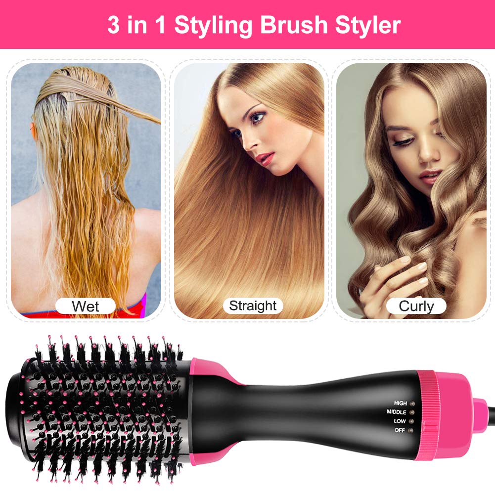 ZHONGHANG Hot Air Brush,One Step Hair Dryer & Volumizer Hair Dryer