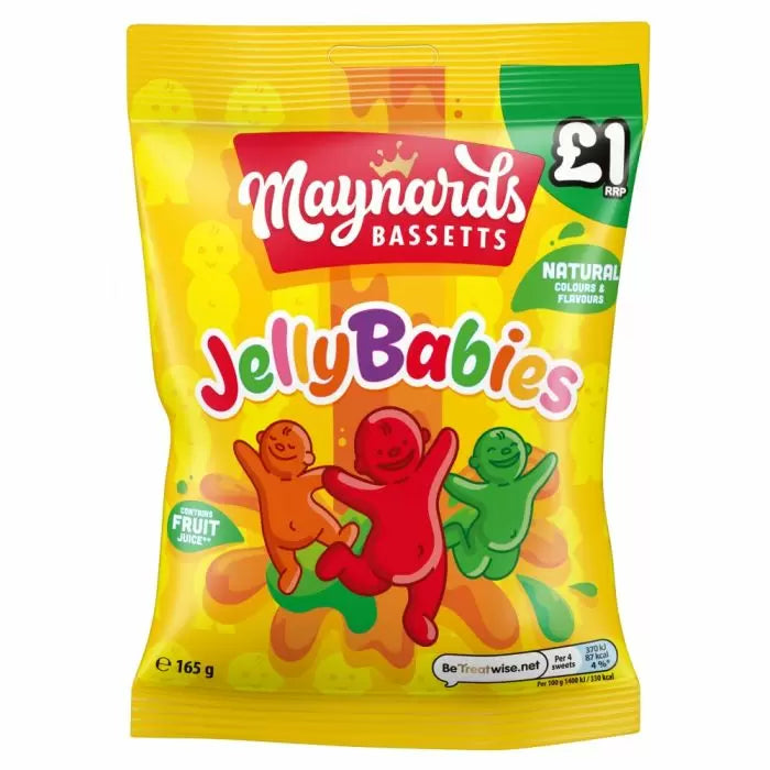 Maynards Bassetts Jelly Babies Sweets Bag 165g £1 PMP – USA Bites