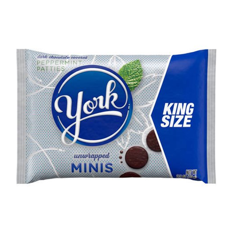 York Peppermint Patties Unwrapped Minis King Size - 2.5oz (70g)
