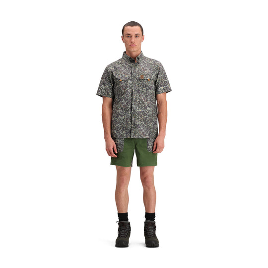 Moss Camouflage Short Sleeve Crewneck T-Shirt & Biker Shorts Set