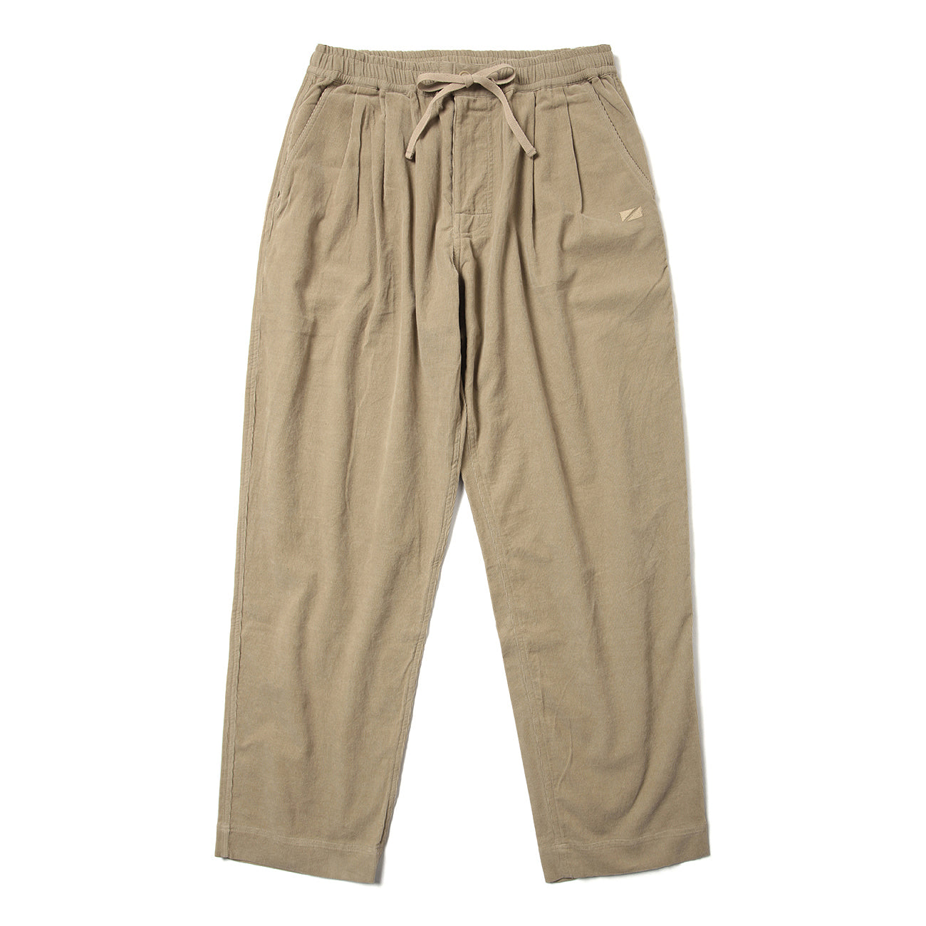2P WIDE PANTS (HERINGBONE) - BEIGE | Short pants every day