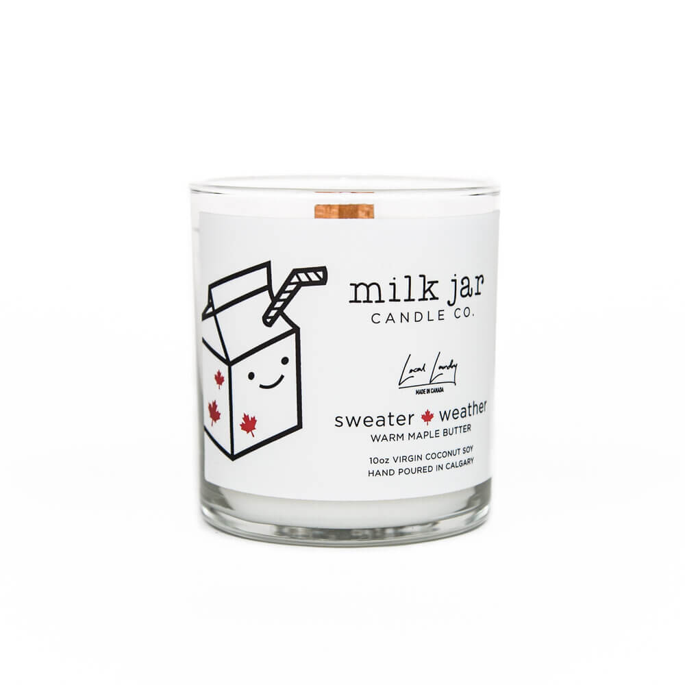 Milk Jar SWEATER WEATHER CANDLE - MAPLE BUTTER