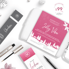 Load image into Gallery viewer, ADOREYES Jolly Vibes Holiday Bundle - Includes Plus Lashes Serum, Obsidian Liquid Eyeliner, and Skincare Bag