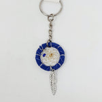 Monague Keychain Blue with Feather