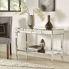 Elegant mirrored console table