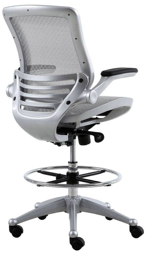 Harwick Evolve All Mesh Heavy Duty Drafting Chair - Platinum Finish [2 ...
