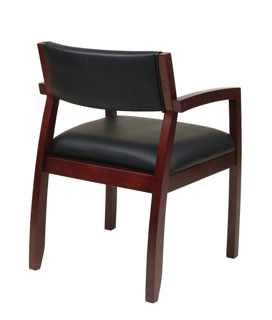 OSP Furniture® Napa Mahogany Guest Chair with Upholstered Back [NAP95M ...