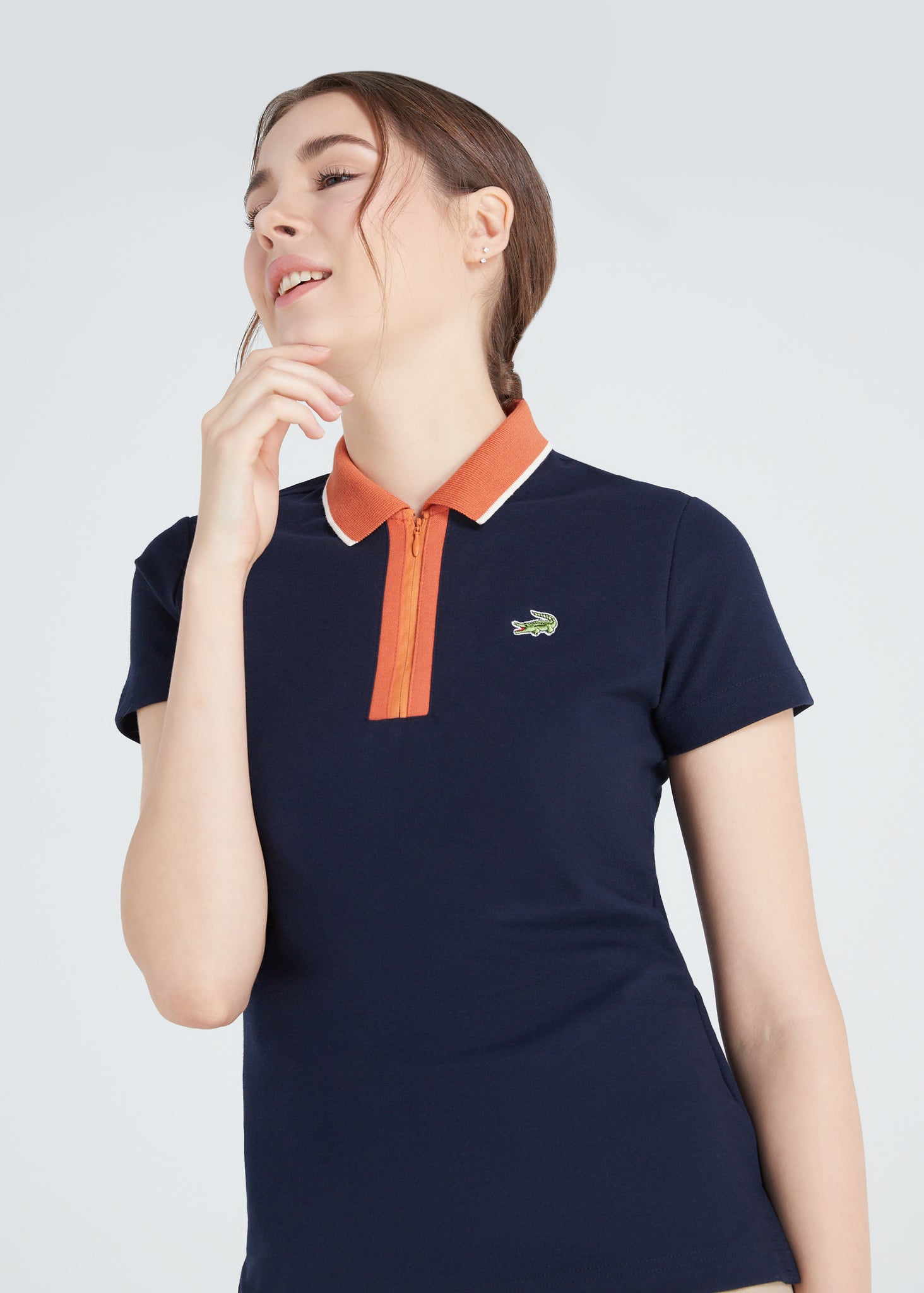 crocodile logo polo shirt