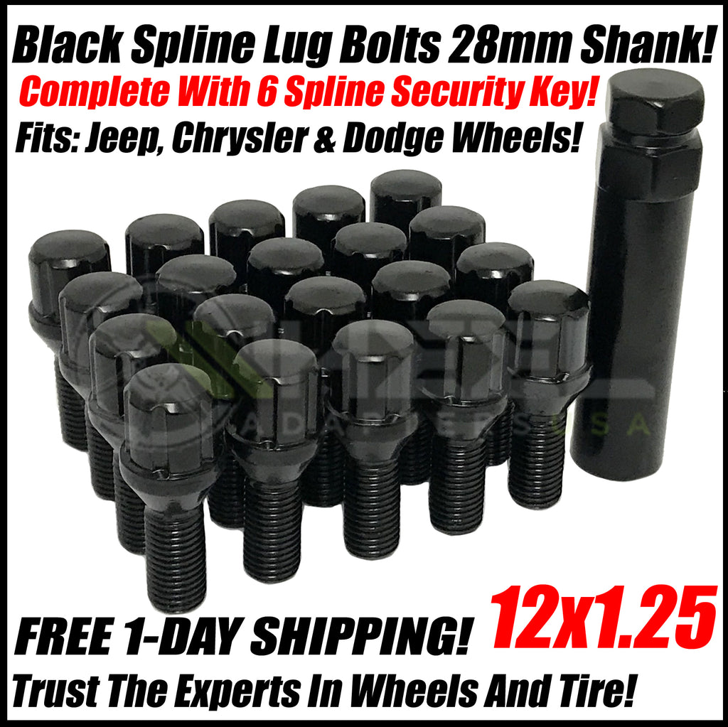 black wheel bolts