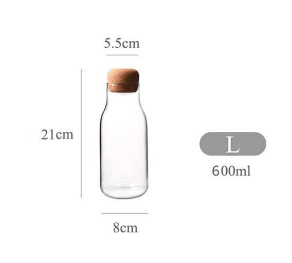 Ball Cork Transparent Glass Sealed Jar 4