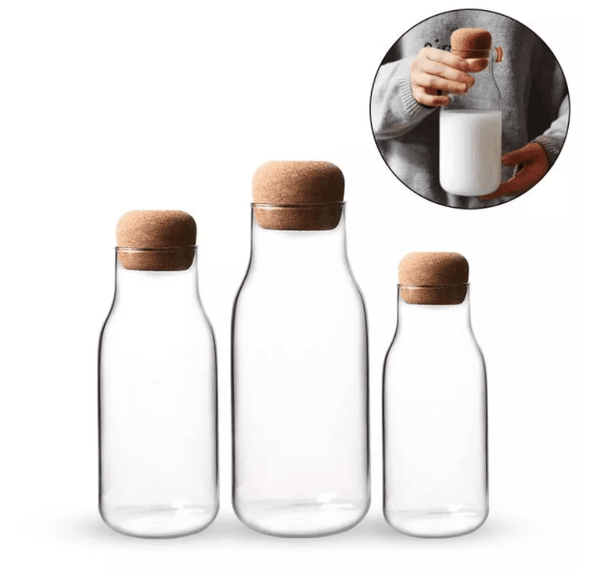 Ball Cork Transparent Glass Sealed Jar 5