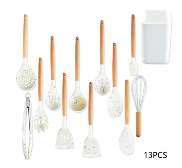 Pink Marble Silicone Cooking Utensils Set – huemabe - Creative Home Decor