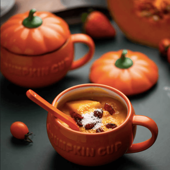 Creative Pumpkin Mugs with Spoon 0
