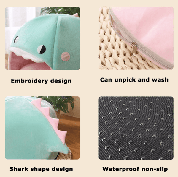 Cute Shark Cat Bed 1