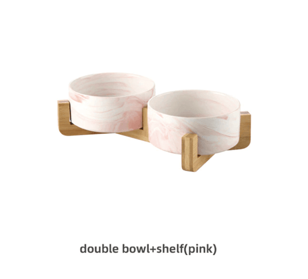 Marbling Ceramic Dog Cat Food Bowl 3