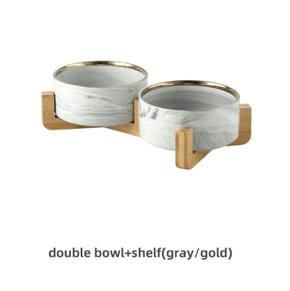 Marbling Ceramic Dog Cat Food Bowl 6