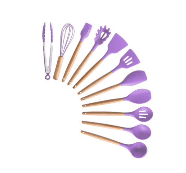 Purple Silicone Cooking Utensils Set 1