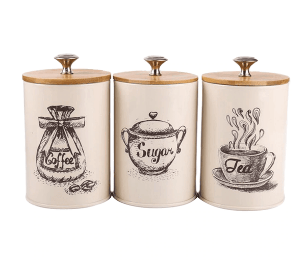 Set of 3 Metal Canisters Set 2