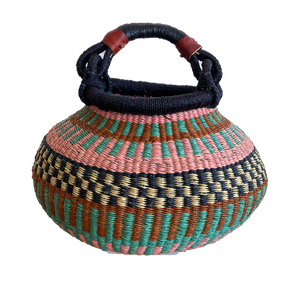 Open image in slideshow, Pot Basket - Medium | Various colors available in pink / turquoise from The Baba Tree Basket Company - Lovely Marie Boutique, buy in Switzerland