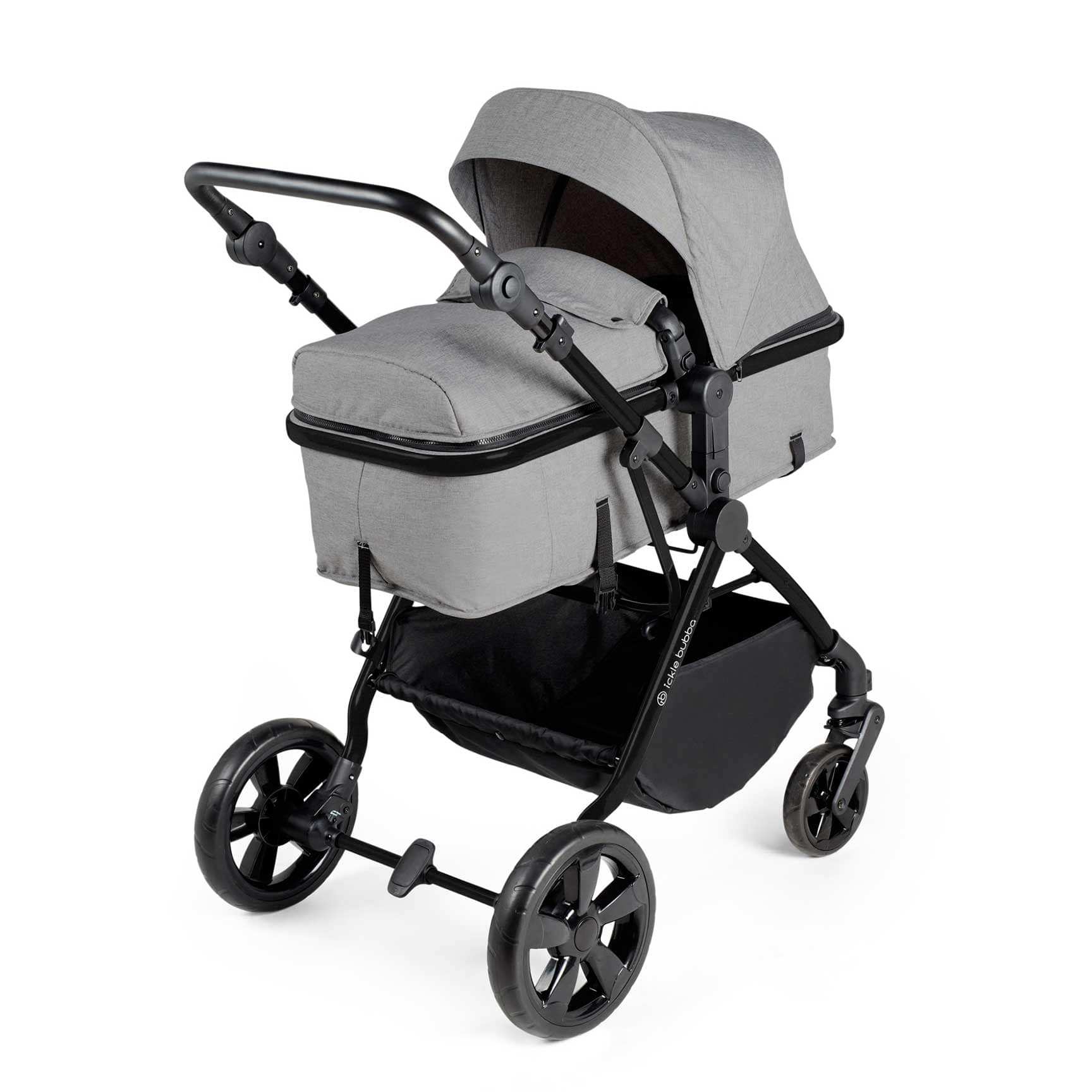 Ickle Bubba Cosmo Black Frame Travel System with Stratus i-Size