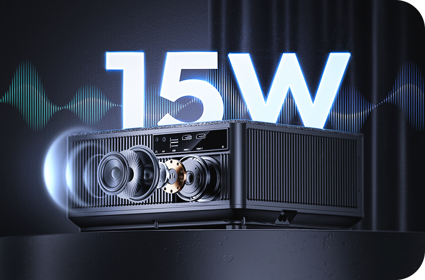 Enhance the stunning display experience with cinematic stereo sound. With the 15W speakers, you'll get a powerful and immersive stereo experience for various multimedia enjoyment.