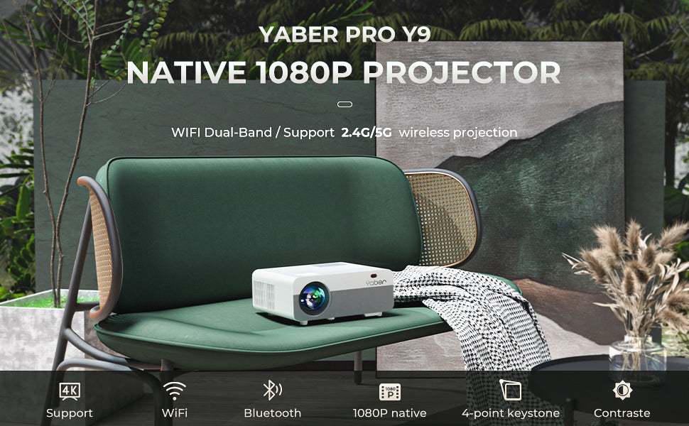 Y9 Portable Mini Projector Full HD Native 1080P LED Proyector 4K