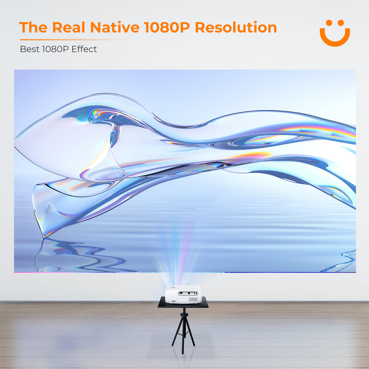 The higher the resolution, the more pixels it contains, and the clearer the image is. Yaber Pro V7 is the real native 1080p projector which makes the image 4 times sharper and more detailed than native 720p projectors.