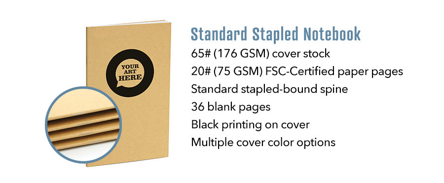 Standard Custom Stapled Notebooks