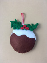 Load image into Gallery viewer, Felt Christmas Pudding Decoration