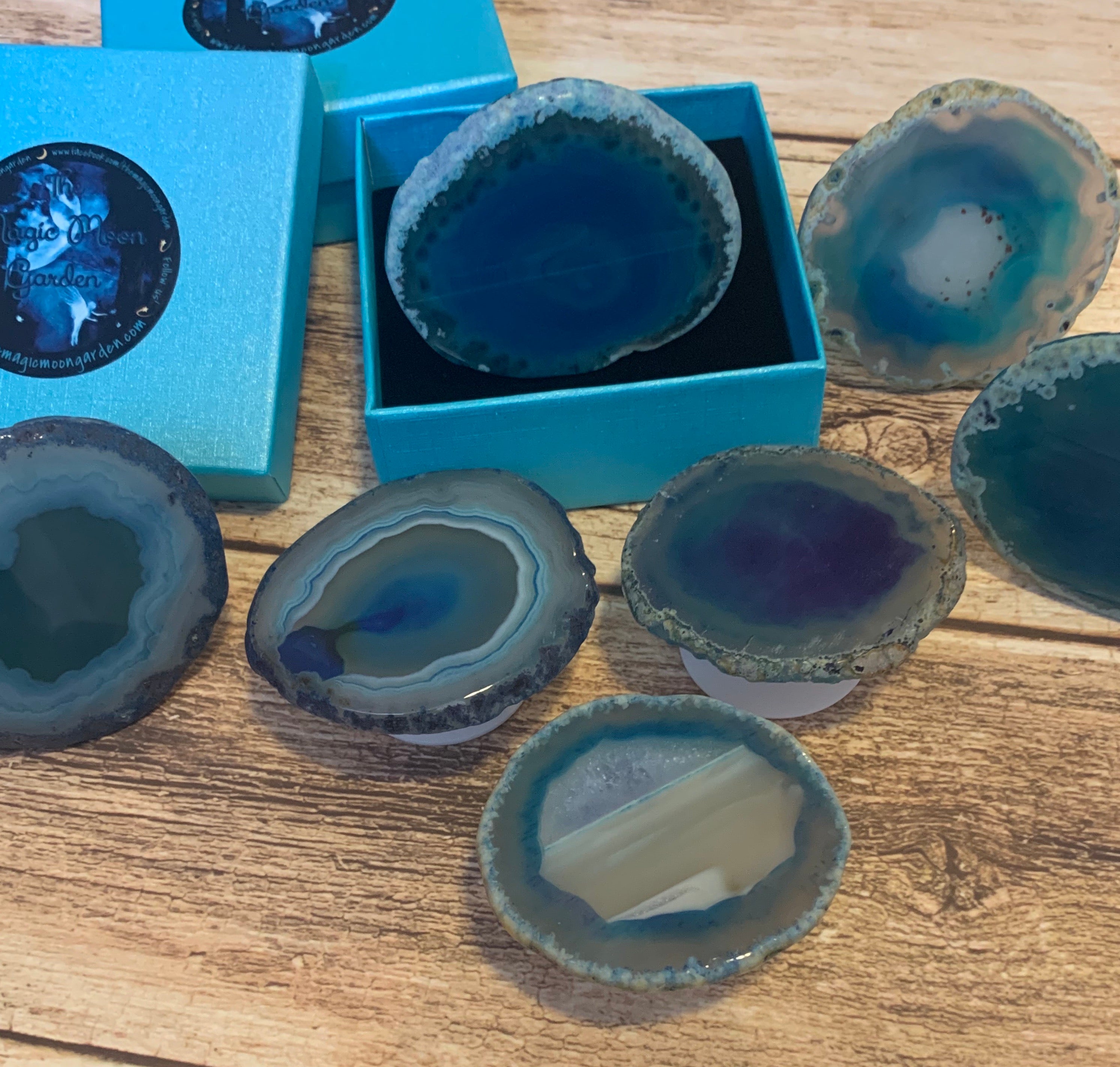 blue agate slice meaning